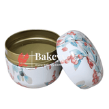 White with Flowers | Floral Empty Candle Tin Candle Round Shaped Decorative Boxes | Candle Tin Box | Pack of 5 | - Bakeyy.com - India - White with Flowers | Floral Empty Candle Tin Candle Round Shaped Decorative Boxes | Candle Tin Box | Pack of 5 | - Default Title