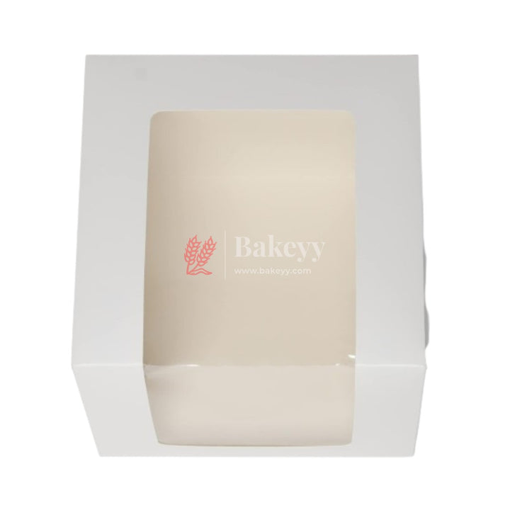 Plain Cake Box With Window | Birthday Cake boxes | Pack of 50 - Bakeyy.com