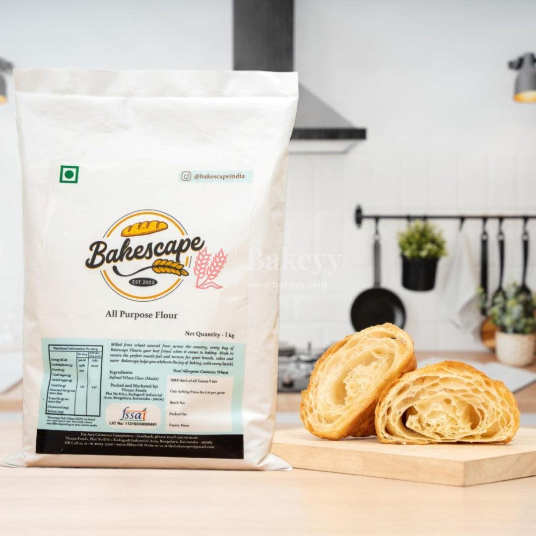 Bakescape All-Purpose Flour 1kg | Your Essential Partner for Perfect Baking Creations | Versatile Culinary Delights for Bakers & Homemakers - Bakeyy.com - India - Bakescape All-Purpose Flour 1kg | Your Essential Partner for Perfect Baking Creations | Versatile Culinary Delights for Bakers & Homemakers - Default Title