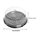 20x8.5Cm| 1/2 Kg Cake Carrier With Lid| Plastic Cake Carrier with Black Base and Transparent Lid| Pack of 10