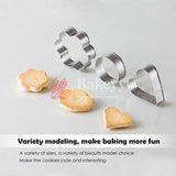 Cookie Cutters Set - Molds Cutter for Baking (Round, Heart, Flower and Star Cookie Cutters 2 of each) 8 pc - Bakeyy.com - India - Cookie Cutters Set - Molds Cutter for Baking (Round, Heart, Flower and Star Cookie Cutters 2 of each) 8 pc - Default Title