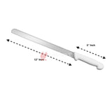 12 Inch Bread Knife Fiber Handle | Stainless Steel Blade with Strong Grip | White Handle - Bakeyy.com - India - 12 Inch Bread Knife Fiber Handle | Stainless Steel Blade with Strong Grip | White Handle - 12 Inch