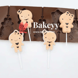 Silicone Cartoon Design Lollypop Mould | Chocolate Mould - Bakeyy.com - India - Silicone Cartoon Design Lollypop Mould | Chocolate Mould - Default Title