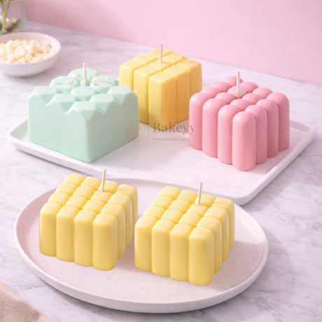 4 Cavity Geometric Cube & Bubble Silicone Chocolate Mould | Pack of 1