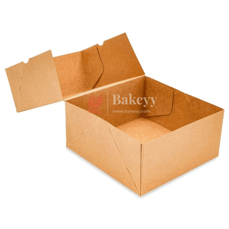 4 Cavity Kraft Cupcake Box | Pack Of 10 | - Bakeyy.com - India - 4 Cavity Kraft Cupcake Box | Pack Of 10 | - Pack of 10