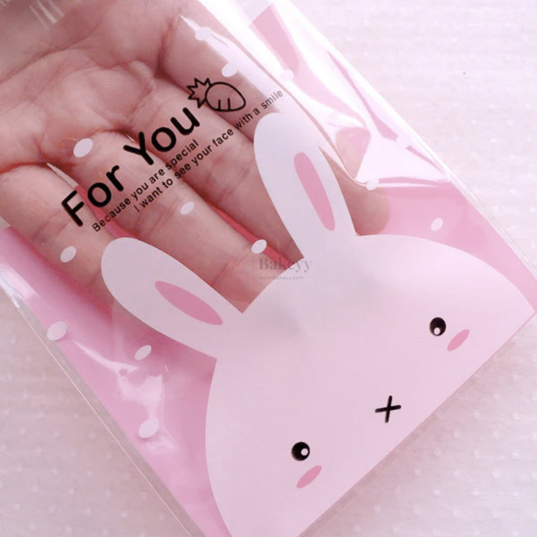 17 X 14 CM Printed Cellophane Cookie Pouch Set | Resealable Transparent Gift Packaging | Pack of 100