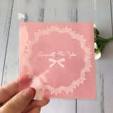 17 X 14 CM Printed Cellophane Cookie Pouch Set | Resealable Transparent Gift Packaging | Pack of 100