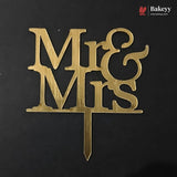 4_Inch_Gold_Acrylic_Engagement_Cake_Topper_Multiple_Designs_6 - Bakeyy.com IN