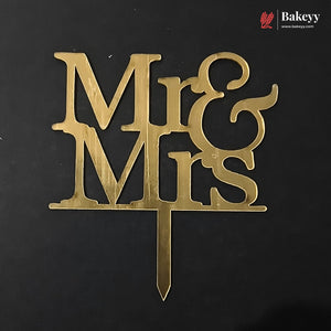 4 Inch Gold Acrylic Engagement Cake Topper | Laser Cut Cake Decoration | Pack of 5