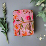 4 Inch Baby Pink Wooden Embroidery Bangle Box For Women| Jewellery Organiser Box| Bangle Organiser Box| 1 Piece