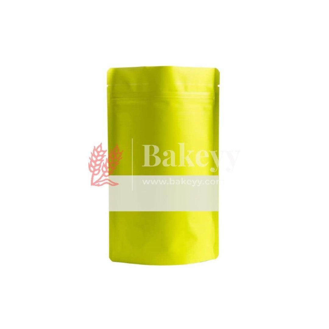 500 gm | Zip Lock Pouch |Yellow Color With Window | 16x23 CM | Standing Pouch | 110 GSM | - Bakeyy.com - India - 500 gm | Zip Lock Pouch |Yellow Color With Window | 16x23 CM | Standing Pouch | 110 GSM | - Pack Of 50 / 16x23 cm / 500 gm