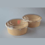 500ml | Kraft Paper Tub Container With PET Lid | Eco-Friendly Food Containers | Pack of 10 | - Bakeyy.com - India - 500ml | Kraft Paper Tub Container With PET Lid | Eco-Friendly Food Containers | Pack of 10 | - Default Title