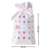 Hearts Plastic Stand Up Treat Favor Bags Gift Wrapper Bags for Candy Cookie Chocolate | Pack of 50 | - Bakeyy.com - India - Hearts Plastic Stand Up Treat Favor Bags Gift Wrapper Bags for Candy Cookie Chocolate | Pack of 50 | - Medium