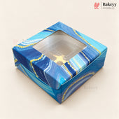 4 Cavity Printed Chocolate Box with Window | 6 Designs | Pack of 25