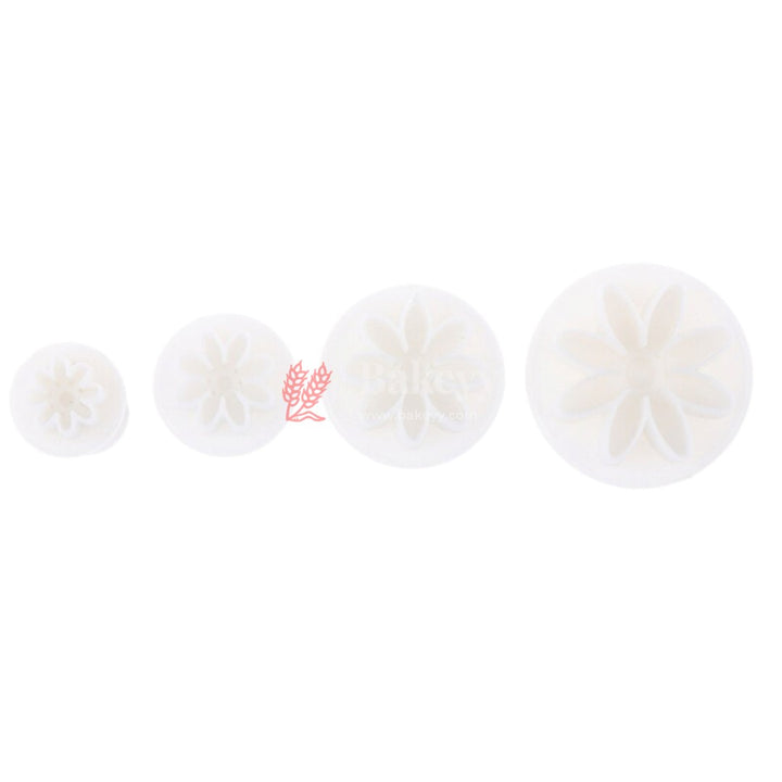 4pcs Daisy Plunger Cutters Fondant Tool - Bakeyy.com