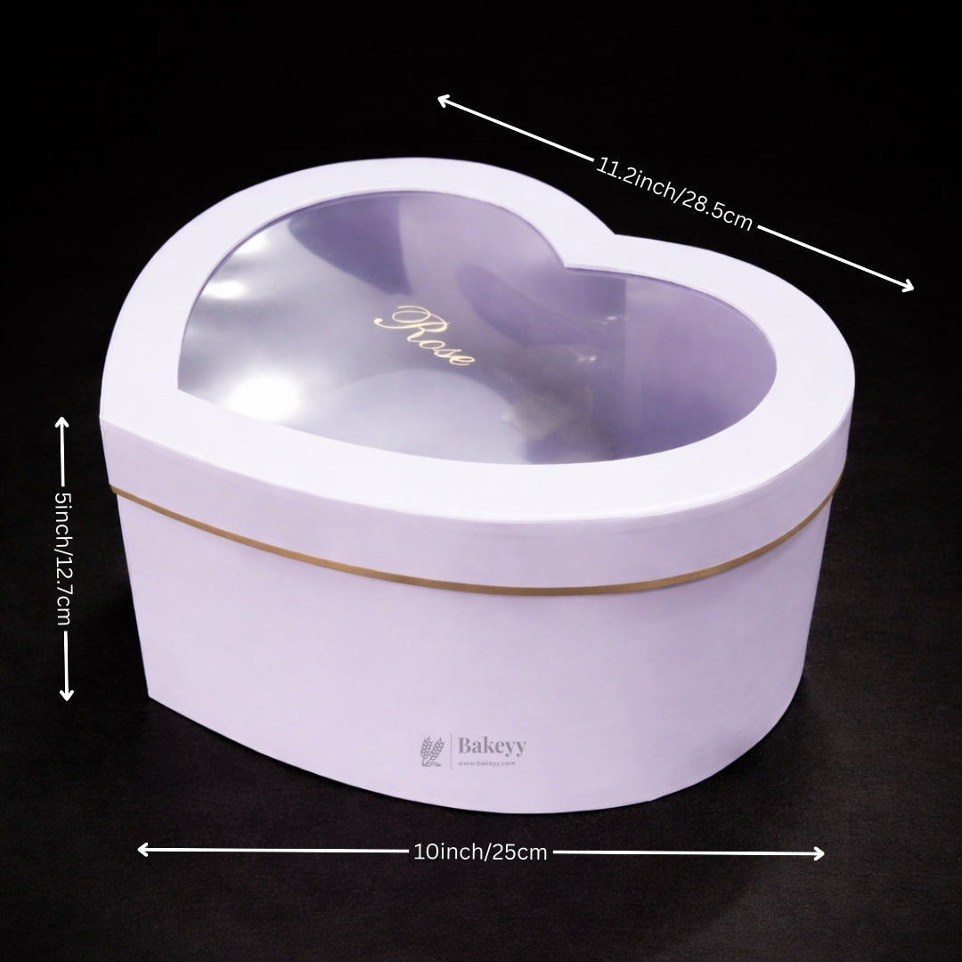 Heart Shape Transparent Lid Gift Box | Premium Hamper Packaging | Different color | Pack of 1