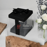 PVC Transparent Gift Box with Black Ribbon || Pack of 10 || Elegant Packaging Solution for Special Occasions || - Bakeyy.com - India - PVC Transparent Gift Box with Black Ribbon || Pack of 10 || Elegant Packaging Solution for Special Occasions || - Small