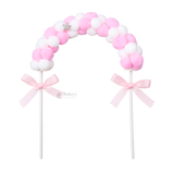 7 inch | Pom Pom Cake Topper Arch for Birthday & Baby Shower | Pastel Cake Decoration |  Pack of 1