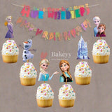 6pcs Frozen theme Birthday Cake Topper| Cupcake Toppers| Bday Decorations Items - Bakeyy.com - India - 6pcs Frozen theme Birthday Cake Topper| Cupcake Toppers| Bday Decorations Items - Default Title