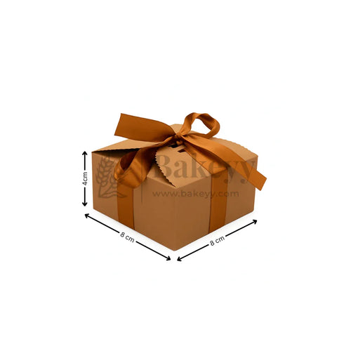 Luxury Gift Box Collection | 10 Pcs with Ribbon | Available in 5 Elegant Colors | Pack of 10 - Bakeyy.com - India - Luxury Gift Box Collection | 10 Pcs with Ribbon | Available in 5 Elegant Colors | Pack of 10 - Brown / Small