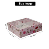 4-Cavity Floral Gift Box | Pack of 10 | Perfect for Valentine's Day Treats | Brownie Box |chocolates, candies, and desserts | - Bakeyy.com - India - 4-Cavity Floral Gift Box | Pack of 10 | Perfect for Valentine's Day Treats | Brownie Box |chocolates, candies, and desserts | - Default Title