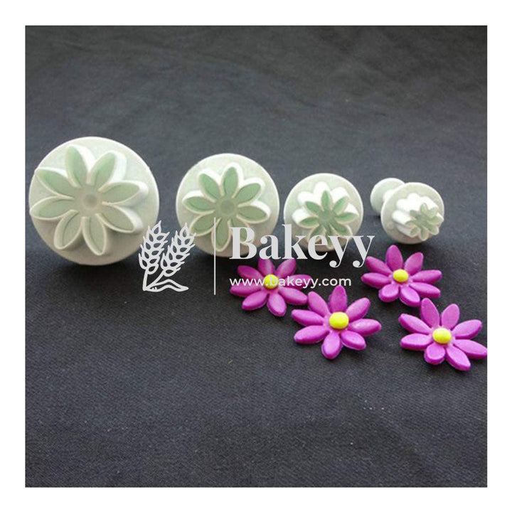 4pcs Daisy Plunger Cutters Fondant Tool - Bakeyy.com