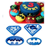 4pcs Set Superhero Biscuit Cutter Fondant Pastry Cookie Impression Stamp CPT - Bakeyy.com - India - 4pcs Set Superhero Biscuit Cutter Fondant Pastry Cookie Impression Stamp CPT - Default Title