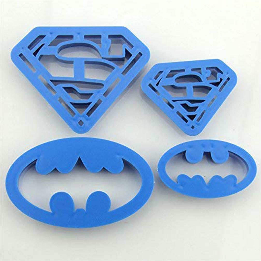 4pcs Set Superhero Biscuit Cutter Fondant Pastry Cookie Impression Stamp CPT - Bakeyy.com - India - 4pcs Set Superhero Biscuit Cutter Fondant Pastry Cookie Impression Stamp CPT - Default Title