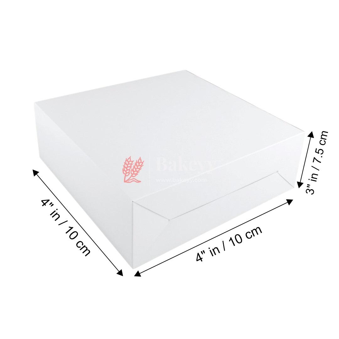 4x4x3 inch Plain White Cake Box | Birthday Cake boxes - Bakeyy.com - India - 4x4x3 inch Plain White Cake Box | Birthday Cake boxes - Pack of 50 / 4x4x3 in