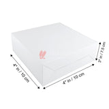 4x4x3 inch Plain White Cake Box | Birthday Cake boxes - Bakeyy.com - India - 4x4x3 inch Plain White Cake Box | Birthday Cake boxes - Pack of 50 / 4x4x3 in