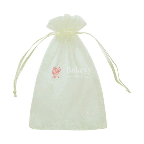 9x12 CM | Organza Potli Bags | Cream white Colour | pack of 100 | Candy Bag - Bakeyy.com - India - 9x12 CM | Organza Potli Bags | Cream white Colour | pack of 100 | Candy Bag - Default Title