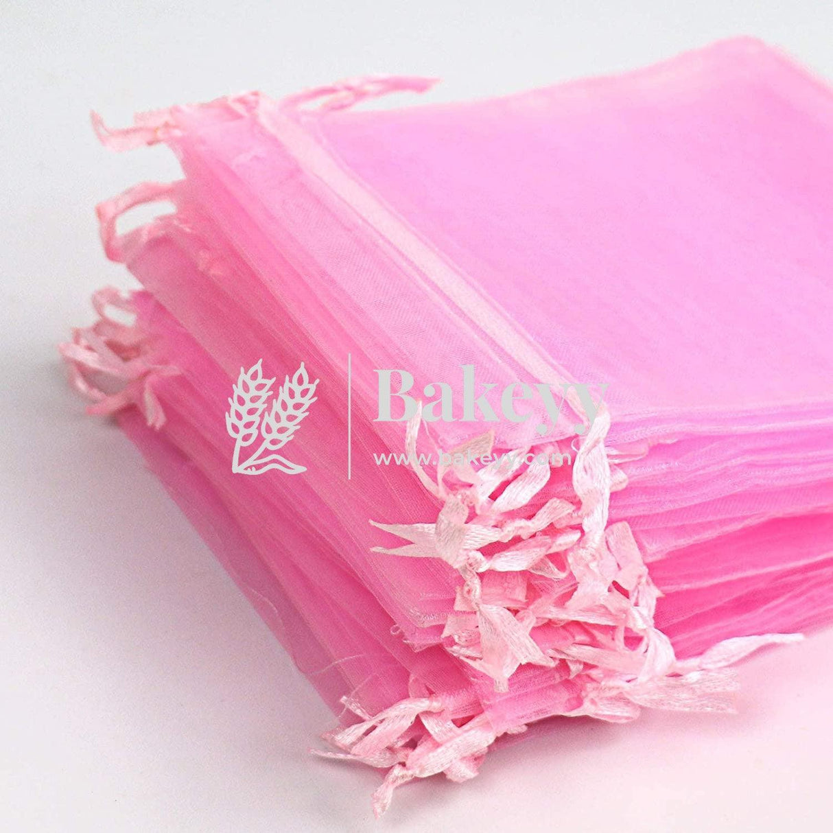 4x5 Inch | Organza Potli Bags | Pink Colour | Candy Bag | Pack of 100 - Bakeyy.com - India - 4x5 Inch | Organza Potli Bags | Pink Colour | Candy Bag | Pack of 100 - Default Title