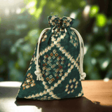 16 X20 CM Bandhini Potli Bag Return Gifts For Ladies | Green Colour | Pack Of 10 - Bakeyy.com - India - 16 X20 CM Bandhini Potli Bag Return Gifts For Ladies | Green Colour | Pack Of 10 - Default Title