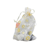 10x14 CM | Floral Design Organza Potli Bags | Pack of 100 | White Color | Candy Bag - Bakeyy.com - India - 10x14 CM | Floral Design Organza Potli Bags | Pack of 100 | White Color | Candy Bag - Default Title