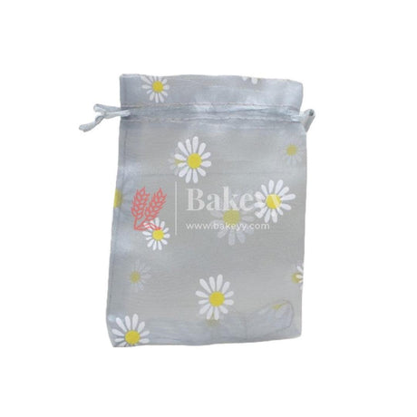 10x14 CM | Floral Designs Organza Potli Bags | Pack of 100 | Grey Color | Candy Bag - Bakeyy.com - India - 10x14 CM | Floral Designs Organza Potli Bags | Pack of 100 | Grey Color | Candy Bag - Default Title