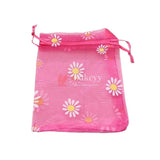 10x14 CM | Floral Organza Potli Bags | Pack of 100 | Pink Color | Candy Bag - Bakeyy.com - India - 10x14 CM | Floral Organza Potli Bags | Pack of 100 | Pink Color | Candy Bag - Default Title