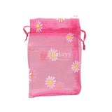 10x14 CM | Floral Organza Potli Bags | Pack of 100 | Pink Color | Candy Bag - Bakeyy.com - India - 10x14 CM | Floral Organza Potli Bags | Pack of 100 | Pink Color | Candy Bag - Default Title