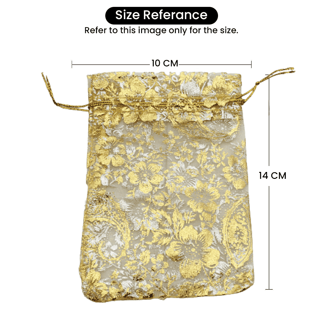 10x14cm | Printed Organza Potli Bags | Pack of 70 | Purple Colour | Candy Bag | - Bakeyy.com - India - 10x14cm | Printed Organza Potli Bags | Pack of 70 | Purple Colour | Candy Bag | - Default Title