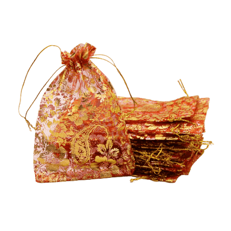 10x14 CM | Printed Organza Potli Bags | Pack of 70 | Red Colour | Candy Bag | - Bakeyy.com - India - 10x14 CM | Printed Organza Potli Bags | Pack of 70 | Red Colour | Candy Bag | - Default Title