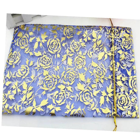 10x14 CM | Printed Organza Potli Bags | Pack of 70 | Royal Blue Colour | Candy Bag - Bakeyy.com - India - 10x14 CM | Printed Organza Potli Bags | Pack of 70 | Royal Blue Colour | Candy Bag - Default Title