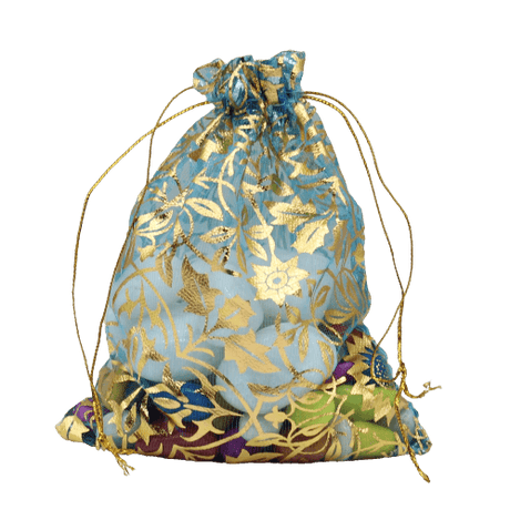 10x14 CM | Printed Organza Potli Bags | Pack of 70 | Sky Blue Colour | Candy Bag - Bakeyy.com - India - 10x14 CM | Printed Organza Potli Bags | Pack of 70 | Sky Blue Colour | Candy Bag - Default Title