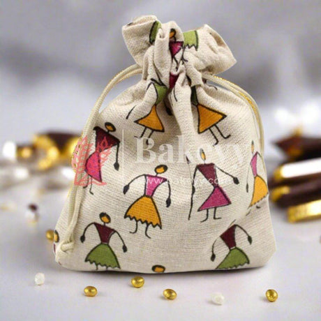10x14 CM | Orginal Printed | Printed Potli Jute Bag | Gift Return Gifts Bags | Drawstring Bags | Pack Of 10 - Bakeyy.com - India - 10x14 CM | Orginal Printed | Printed Potli Jute Bag | Gift Return Gifts Bags | Drawstring Bags | Pack Of 10 - Default Title