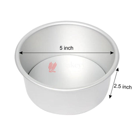 5 inch Aluminum Round Loose Bottom cake Tin Pan - Bakeyy.com - India - 5 inch Aluminum Round Loose Bottom cake Tin Pan - Default Title