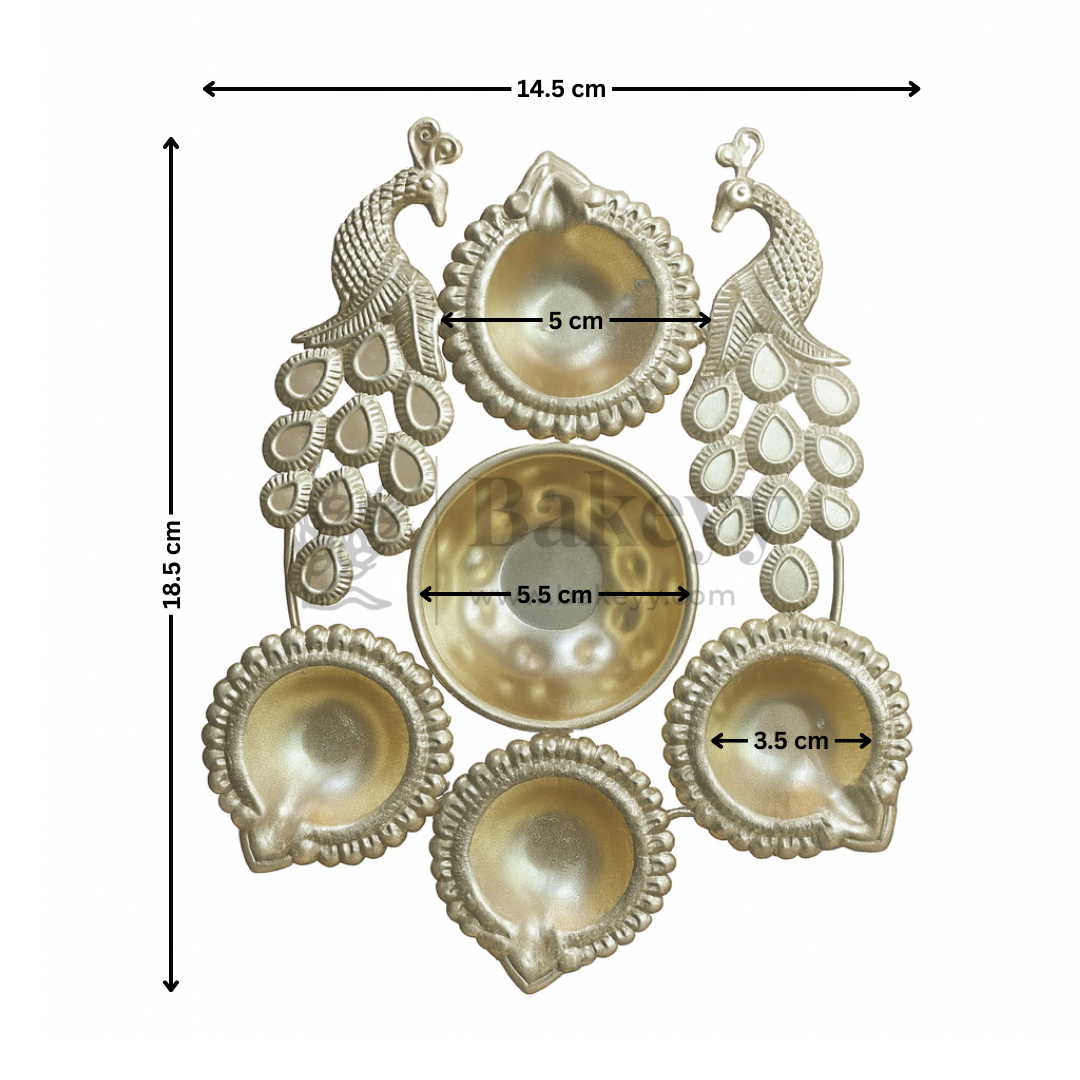 Peacock Design Decorative Urli | 1 Piece