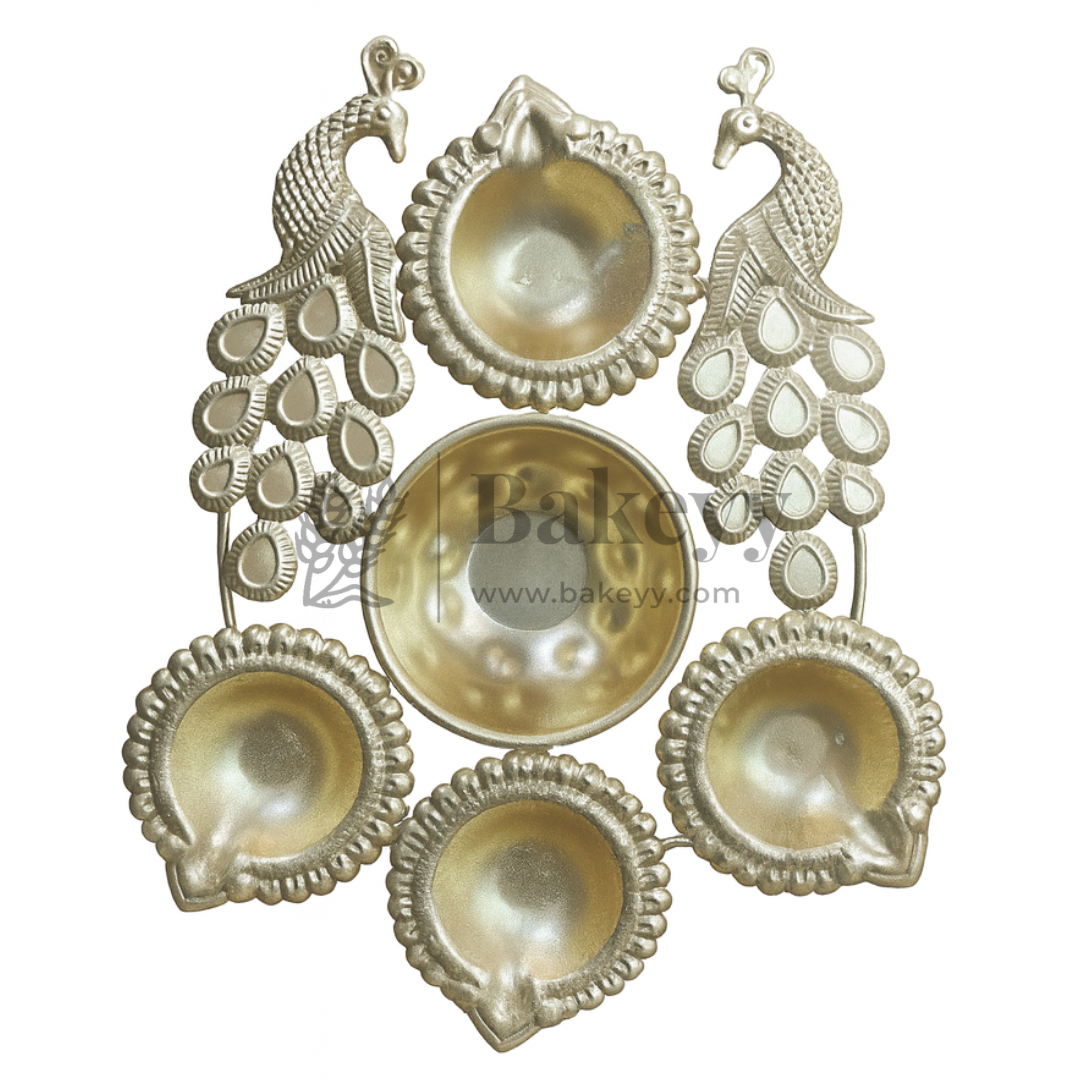 Peacock Design Decorative Urli | 1 Piece