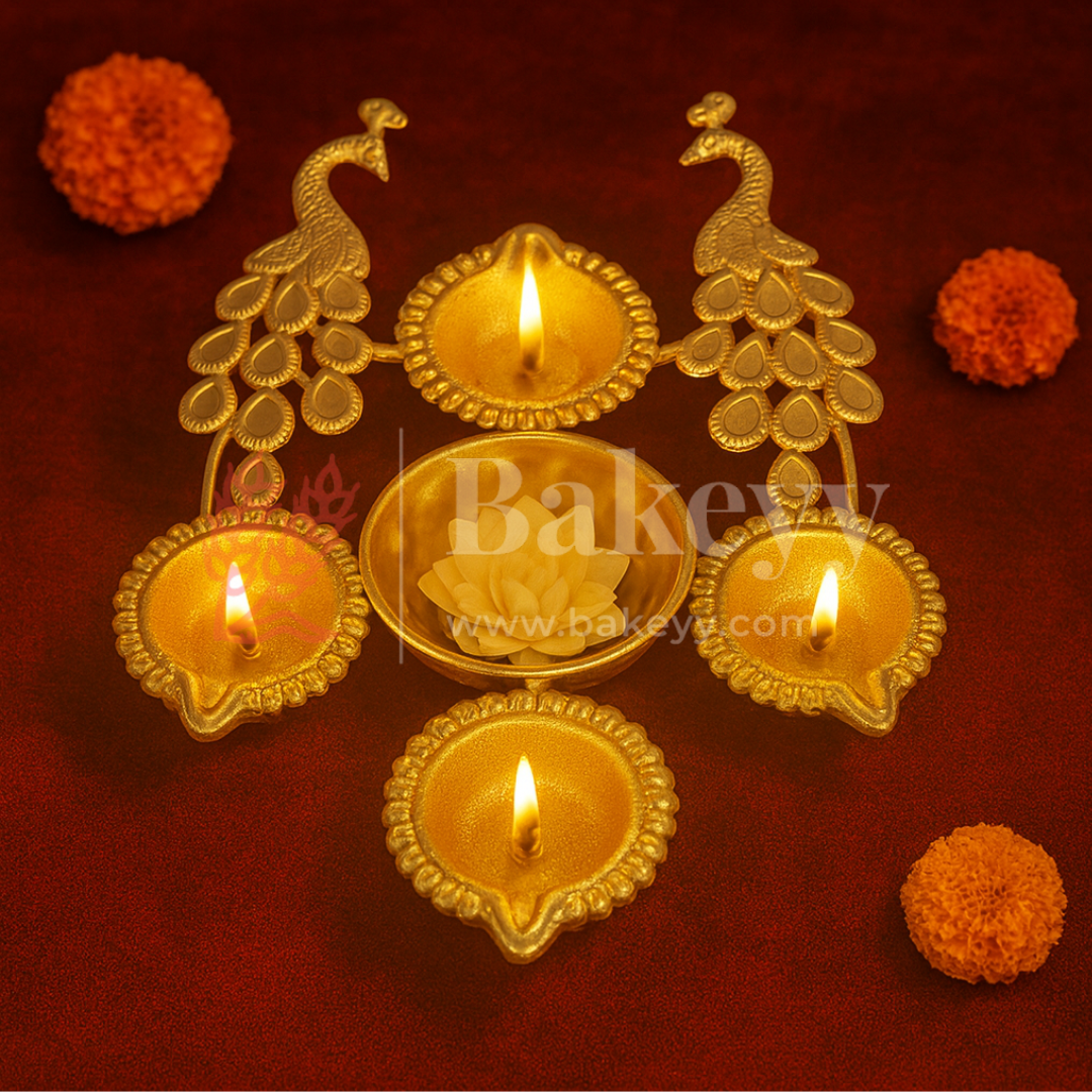 Peacock Design Decorative Urli | 1 Piece