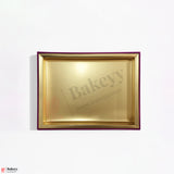 500 GM Sweet Box | 7.5x6x1.5 Inch | Elegant Lotus Design Sweet Gift Box with Golden Tray| 1 Piece
