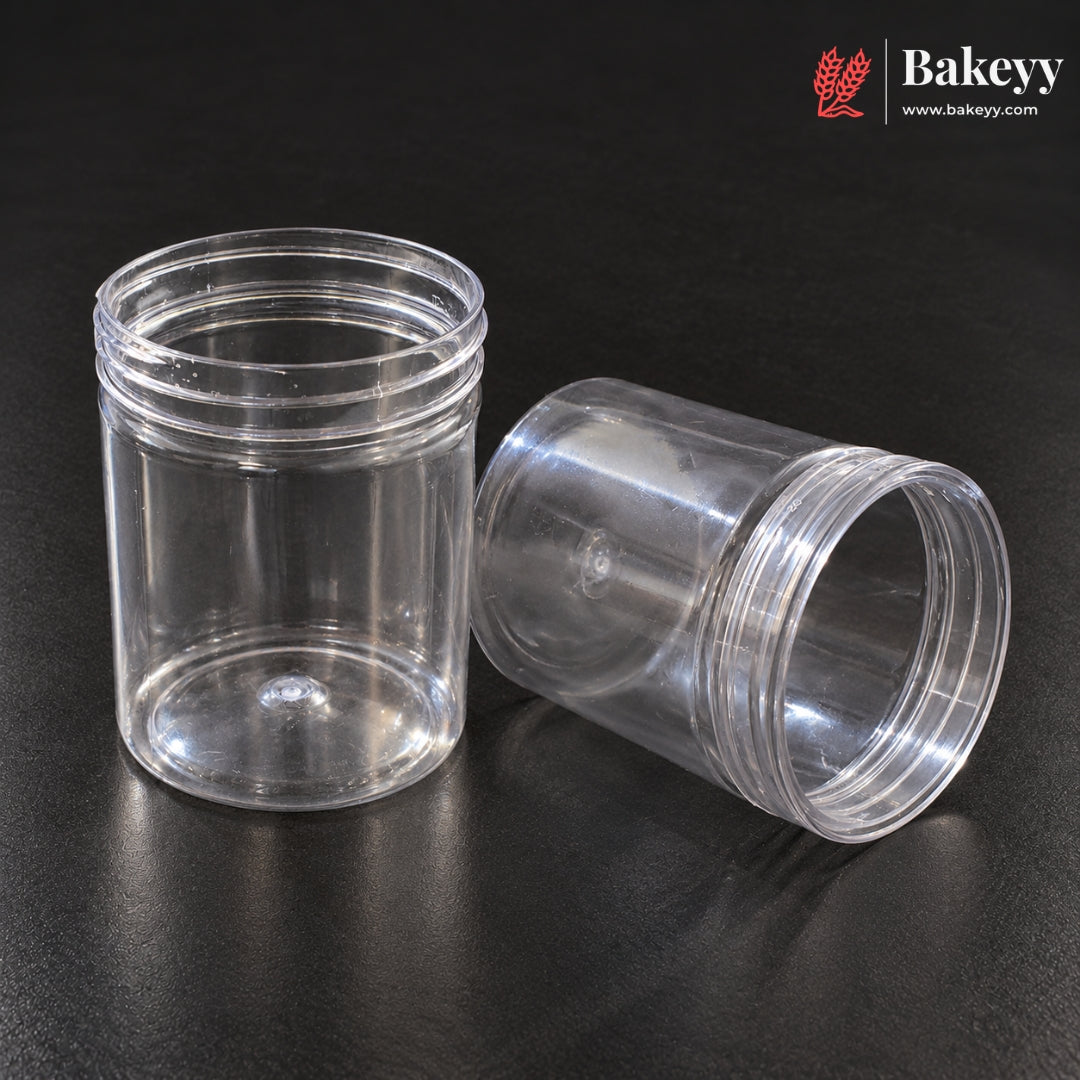 500ml Clear Plastic Storage Jars with Screw Lid | Pack of 10