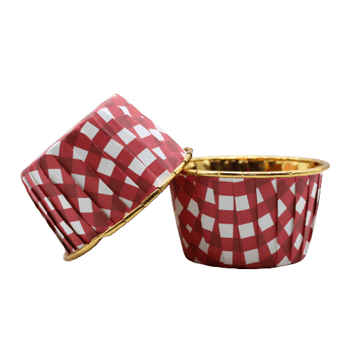 5039 | Plain Gold With Printed Muffin Cup | Curl Edge | Cupcake Liner | pack of 50 - Bakeyy.com