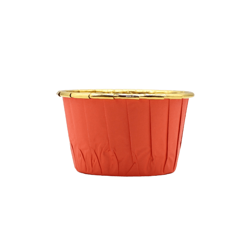 5039 | Plain Gold With Red Muffin Cup | Curl Edge | Cupcake Liner | pack Of 50 - Bakeyy.com - India - 5039 | Plain Gold With Red Muffin Cup | Curl Edge | Cupcake Liner | pack Of 50 - Default Title